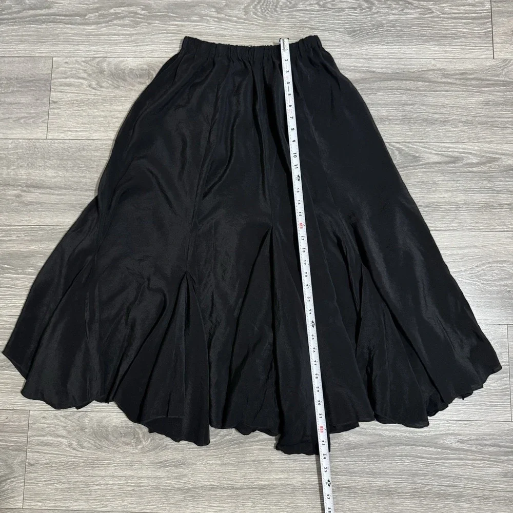 Denim & Supply Ralph Lauren‎ Black Rare Bohemian Maxi Retro Ruffled Skirt Sz S